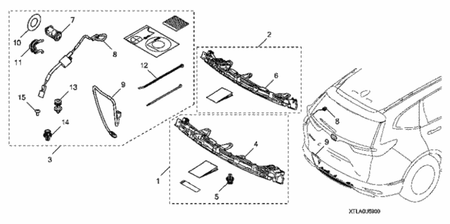 Hands-Free Power Tailgate Sensor & Attachment (-19) for 2019 Honda CR-V #0