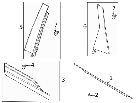 Exterior Trim - Rear Door for 2020 Ford Escape #0