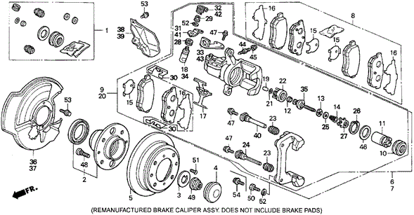 Rear Brake (Disk) (SI,VTEC) for 1995 Honda Civic del Sol #0