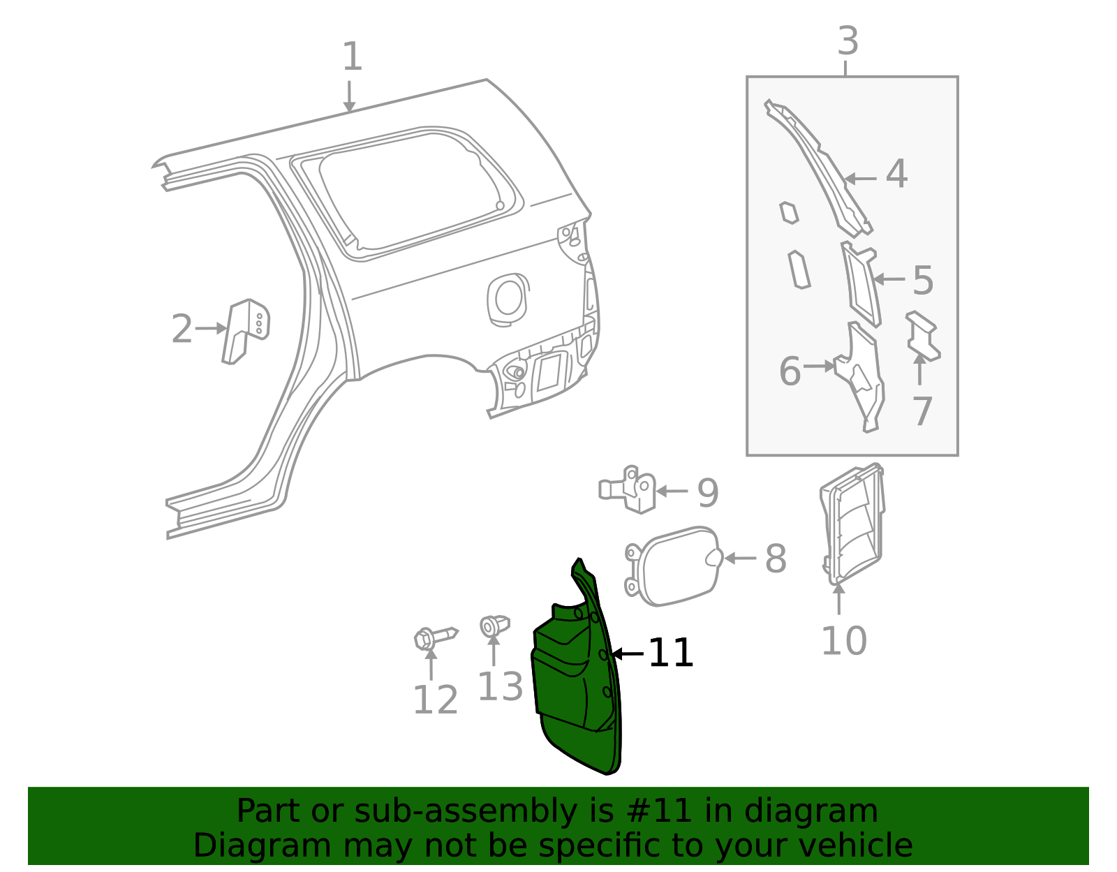 2008-2022 Toyota Sequoia Mud Guard 76626-0C070 | OEM Parts Online