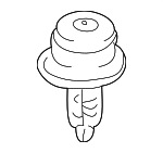 B46768AC302 - Body: Trunk Lid Trim Fastener for Mazda: 5, CX-7, CX-9, Miata, Millenia, MPV, MX-6, Protege, Protege5, RX-7 Image