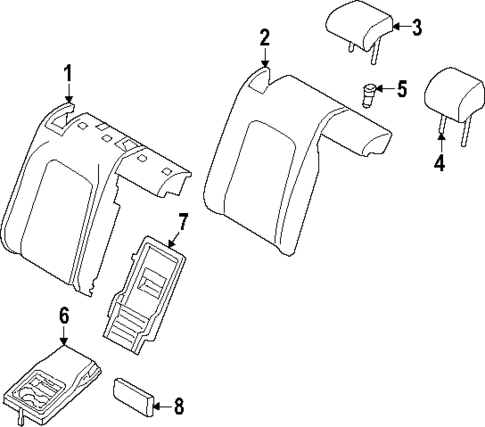 Rear Seat Components for 2020 Volkswagen Arteon #0