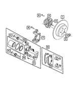 6101782 - Brakes: Push On Round With Teeth Spring Retainer for Mopar Image
