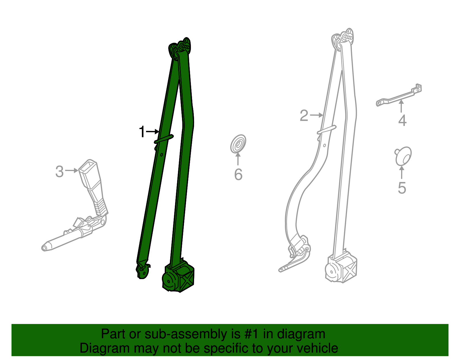 Seat Belt Assembly - BMW (72117171968)