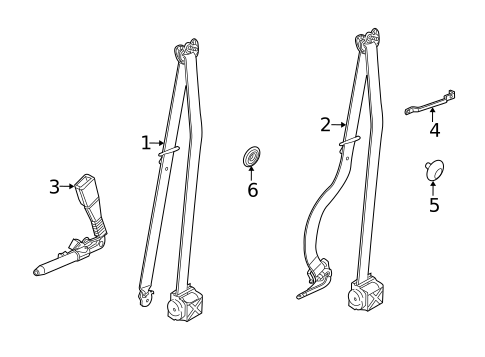 Front Seat Belts for 2011 BMW X5 #0