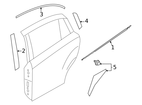 Exterior Trim - Rear Door for 2023 Subaru Crosstrek #0