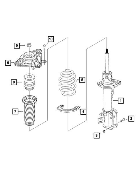 Rear Suspension and Cradle for 2015 Jeep Renegade #2