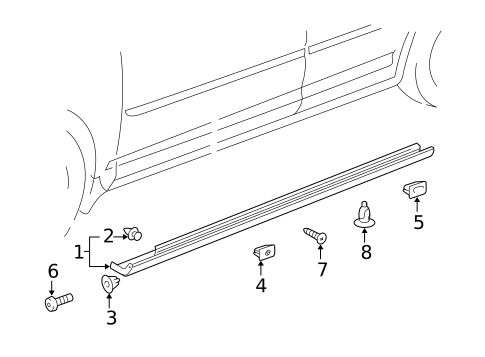 Exterior Trim - Pillars for 2000 Toyota Avalon #0