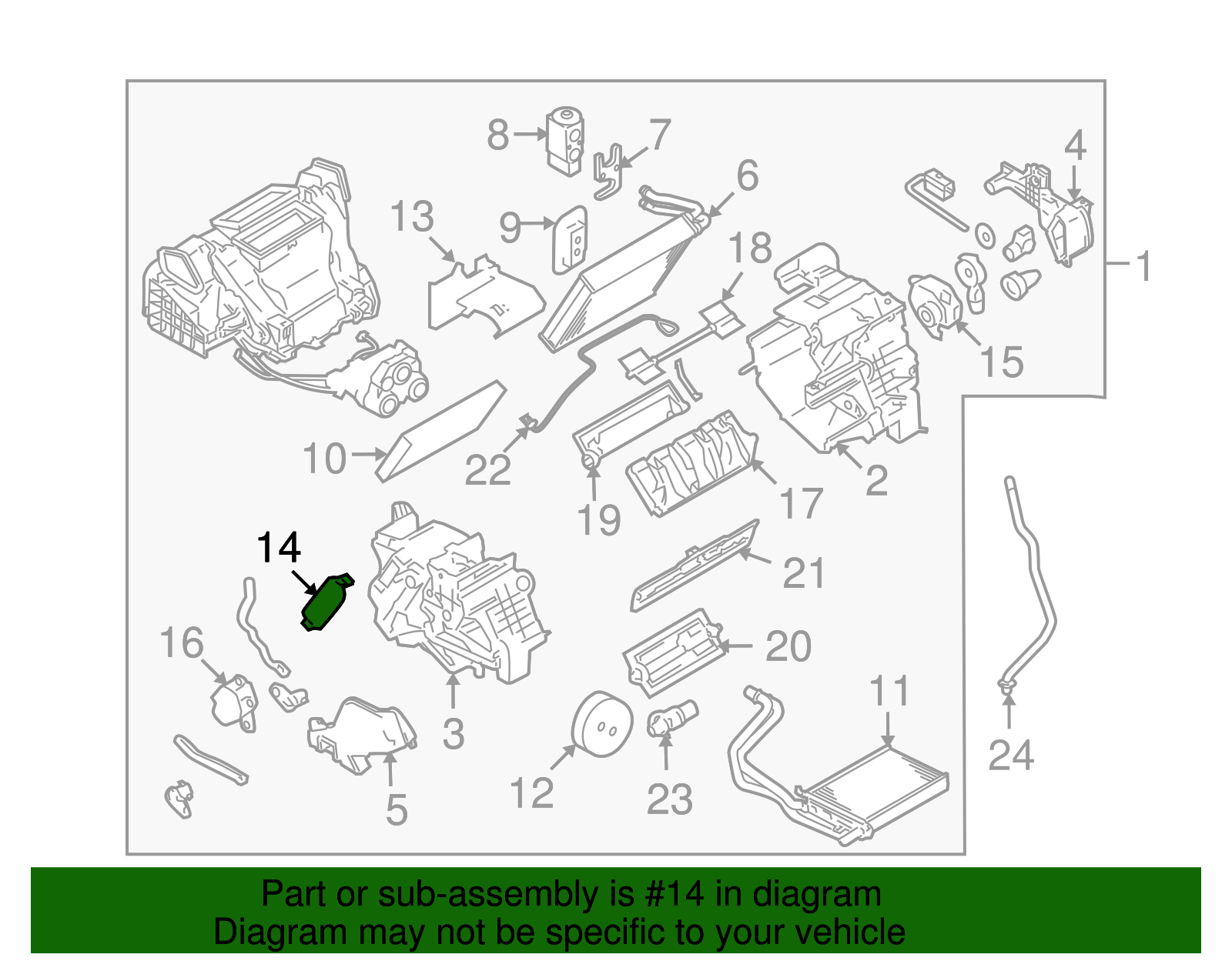Heater Core Side Cover - Nissan (92419-1FC0C)