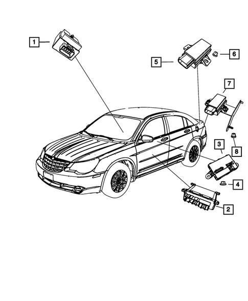 Keys, Modules and Engine Controllers for 2011 Chrysler 200 #1