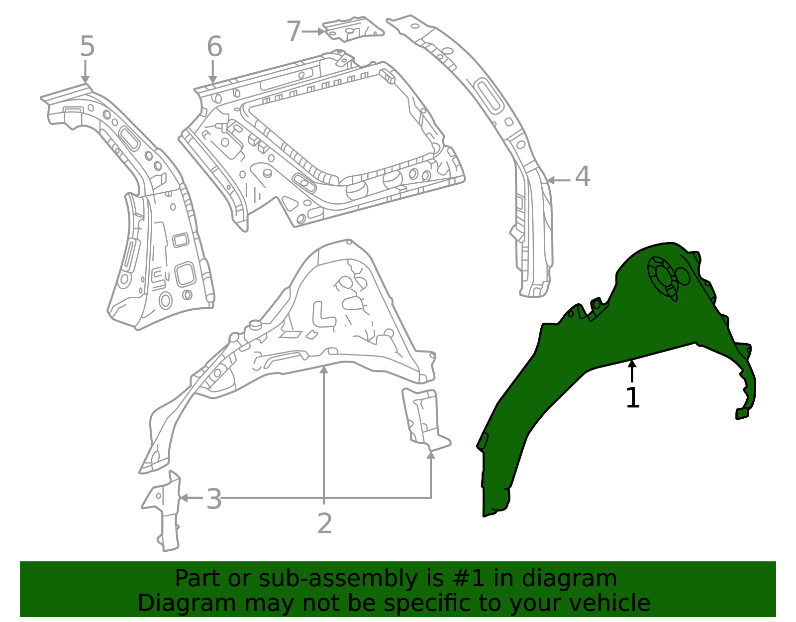 2025 Toyota 4Runner Wheel Housing Side Panel 61606-35030 | American ...