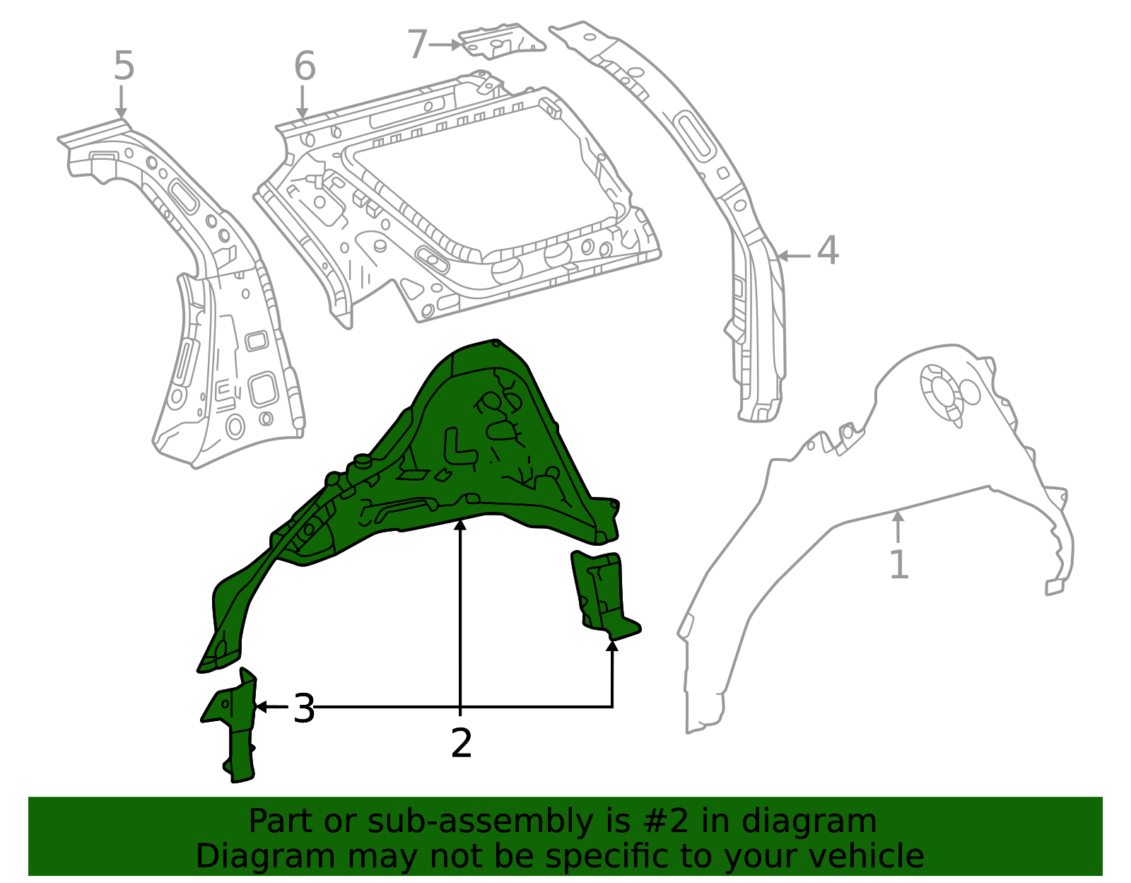 61608-35080 - Wheel Housing Side Panel - 2025 Toyota 4Runner | OEM ...
