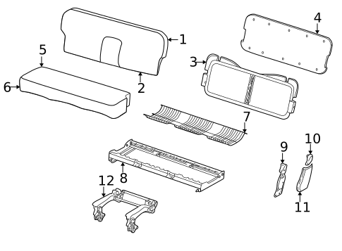 Rear Bench Seat for 2001 Ford Excursion #2