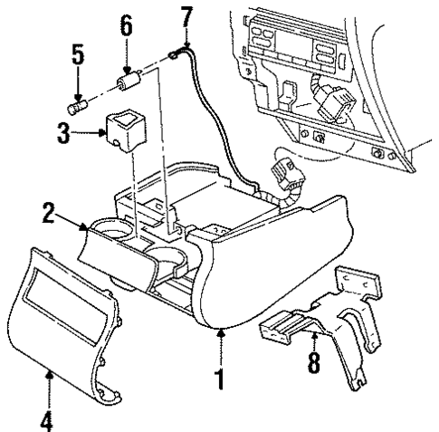 Mini Console for 1996 Lincoln Continental #0