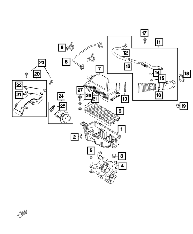 « 68313129AA – Fuel : Epurateur D`air Corps pour Mopar Image »