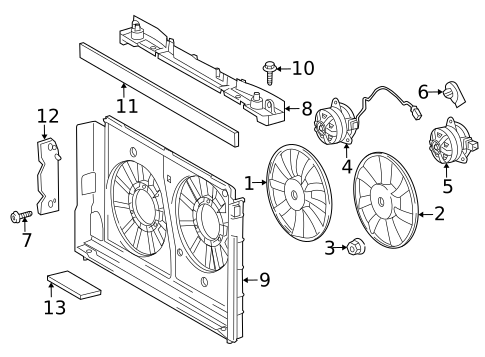 Cooling Fan for 2012 Toyota Prius V #0