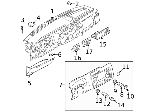Instrument Panel Components for 2012 Ford E-150 #0