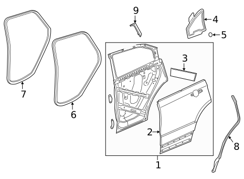 Door & Components for 2022 Cadillac XT4 #0