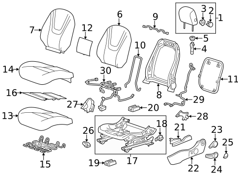 Driver Seat Components for 2022 Chevrolet Silverado 1500 LTD #13