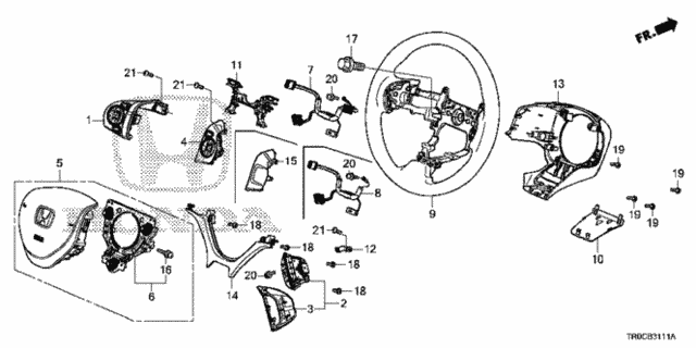 Steering Wheel (SRS) (2) for 2015 Honda Civic #0