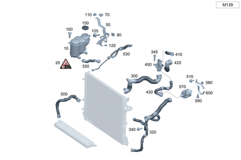 High-Temperature Cooling Circuit for 2026 Mercedes-Benz SL43 AMG #0