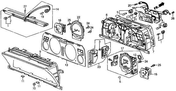 Speedometer Components (1) for 1986 Acura Integra #0