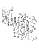 5HK441D5AE - : Rear Center Shoulder Seat Belt for Jeep: Liberty Image