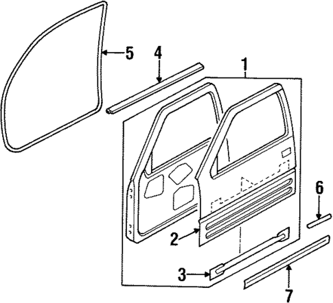 Exterior Trim - Front Door for 2004 Isuzu Rodeo #0