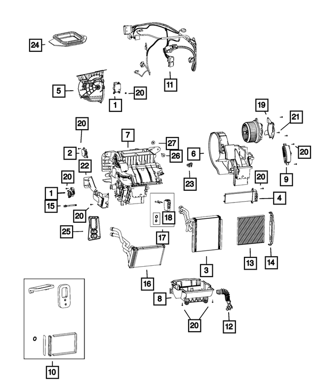 68153949AA - Air Conditioners and Heaters: Slim Line Seal Kit for Mopar Image