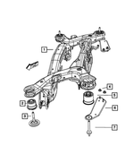 5168169AA - : Crossmember Isolator, Front for Mopar Image