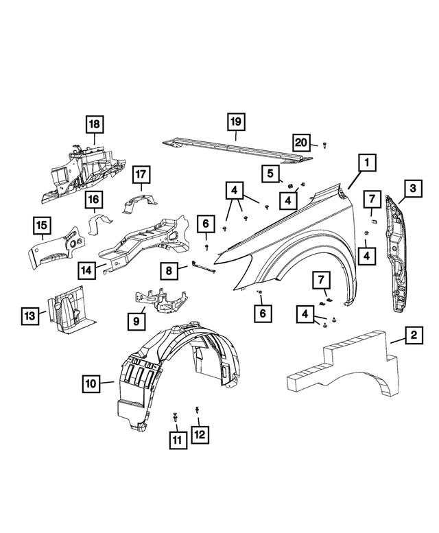 5178239AB - Body Sheet Metal Except Doors: Power Module Bracket for Mopar Image