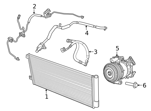 Condenser, Compressor & Lines for 2015 Jeep Renegade #0