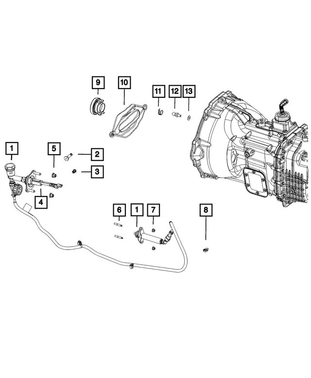52105544AA - Clutch: Transfer Case Vent Hose Clip for Mopar Image image