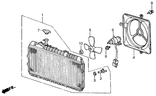 Radiator (Denso) for 1984 Honda Civic #0