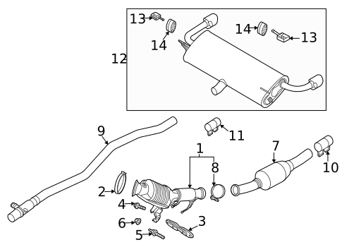 Exhaust Components for 2023 Ford Escape #0