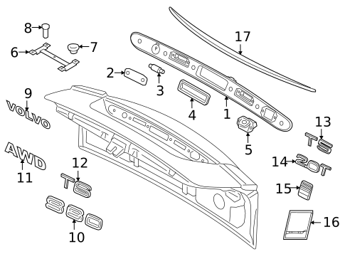 Exterior Trim - Trunk for 2018 Volvo S60 Cross Country #0