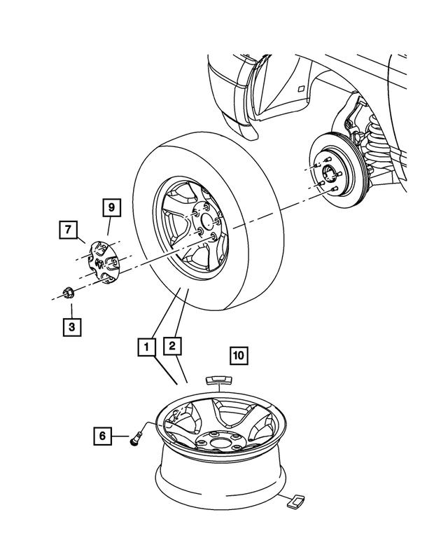 5GY14S4AAD - Wheels, Covers and Jacks: Steel Wheel for Mopar Image