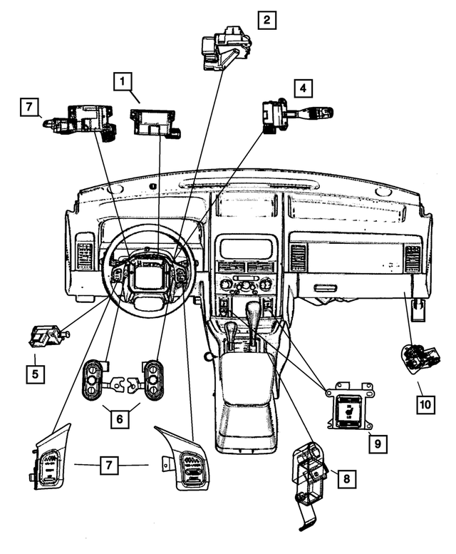 56042312AB - Electrical: Remote Radio Switch, Right for Mopar Image