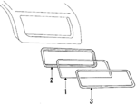 F4TZ9829905A - Body: Weatherstrip for Ford Image