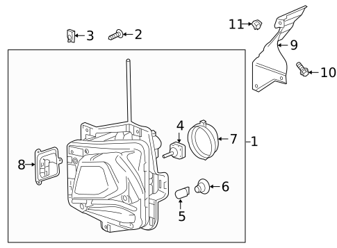 Headlamp Components for 2020 Chevrolet Blazer #0