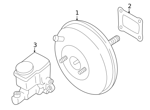 Master Cylinder - Components On Dash Panel for 2003 Mazda Protege5 #0