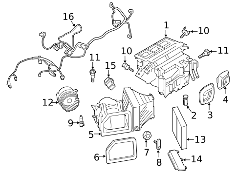 Evaporator & Heater Components for 2016 Porsche Cayman #0
