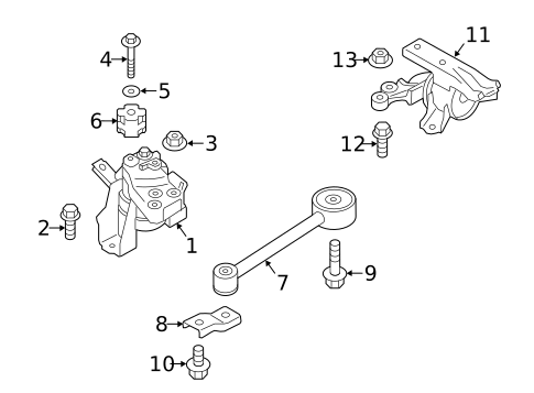 Engine & Trans Mounting for 2015 Mitsubishi Mirage #0