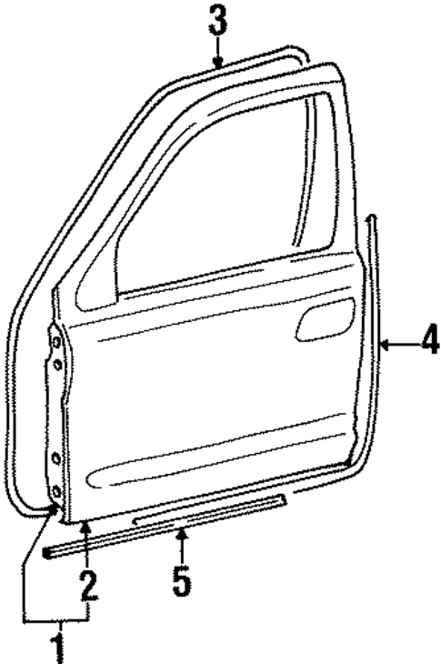 Door & Components for 1999 Lincoln Continental #1