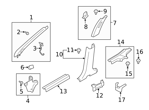 Interior Trim - Pillars for 2025 Mitsubishi Outlander #1