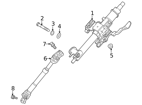 Steering Column Assembly for 2023 Hyundai Kona N #0