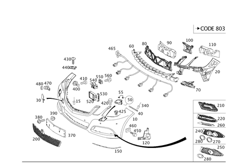 Front Bumper for 2012 Mercedes-Benz E350 #0