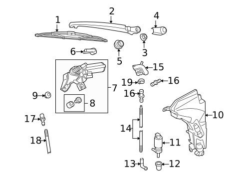 Rear Wiper Components for 2011 Audi A4 Quattro #0