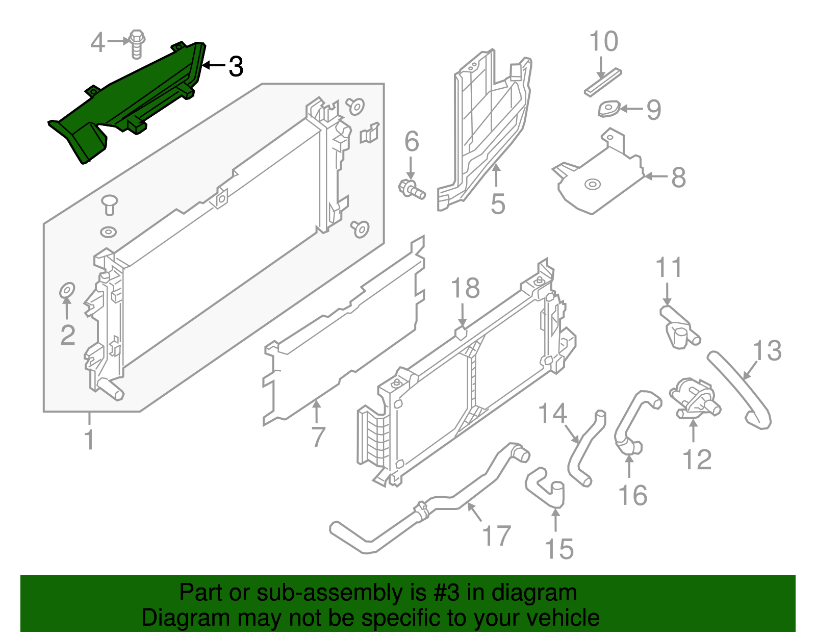 Radiator Seal - Nissan (92182-5SA0A)