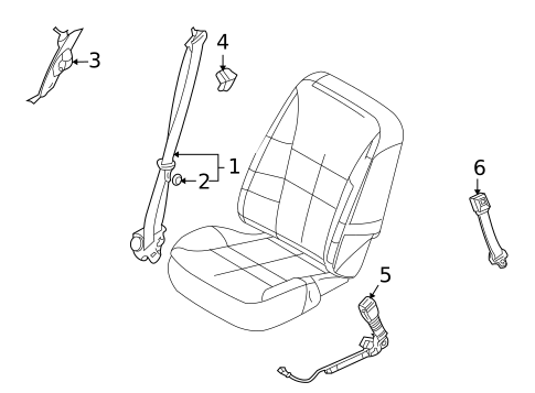 Seat Belt for 2009 Lincoln MKX #1